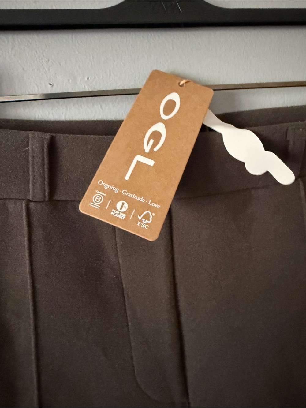 OGL Wide Leg Pants in charcoal grey, M